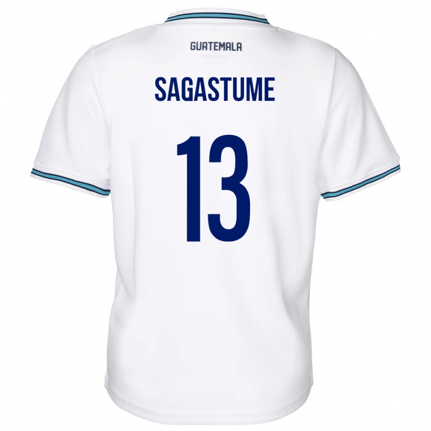 Miesten Guatemala Selvin Sagastume #13 Valkoinen Kotipaita 24-26 Lyhythihainen Paita T-Paita