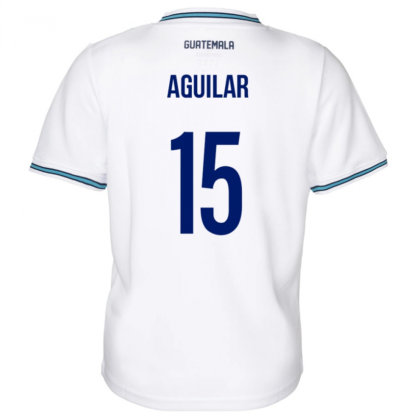 Miesten Guatemala Carlos Aguilar #15 Valkoinen Kotipaita 24-26 Lyhythihainen Paita T-Paita