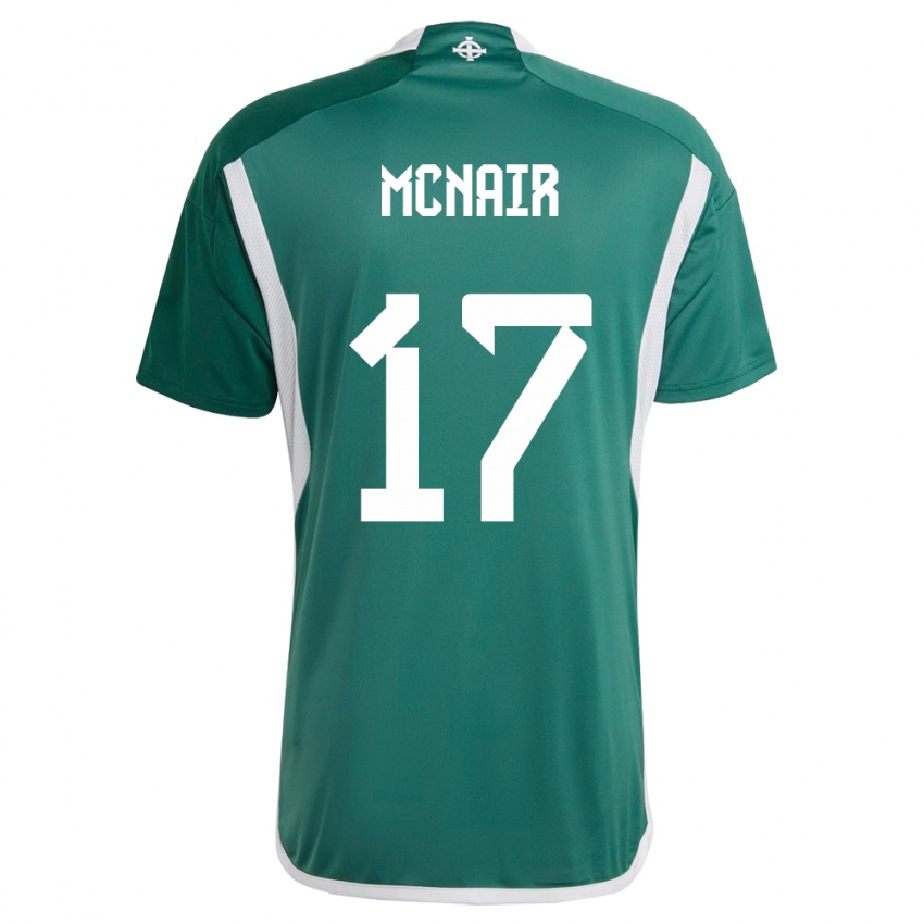 Miesten Pohjois-Irlanti Paddy Mcnair #17 Vihreä Kotipaita 24-26 Lyhythihainen Paita T-Paita