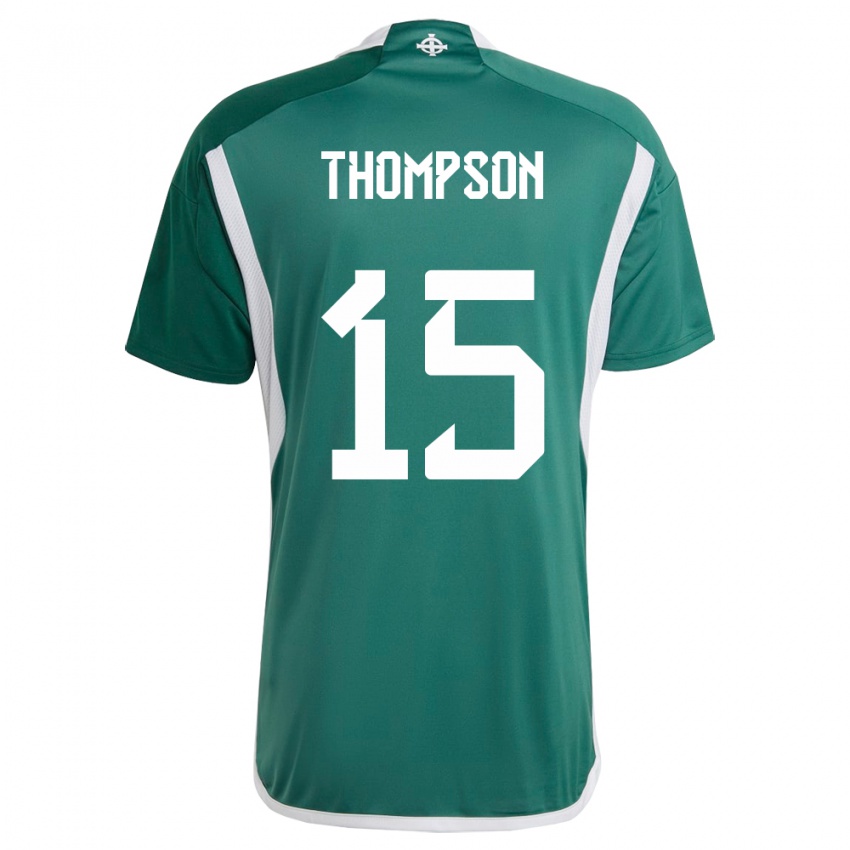 Miesten Pohjois-Irlanti Jordan Thompson #15 Vihreä Kotipaita 24-26 Lyhythihainen Paita T-Paita