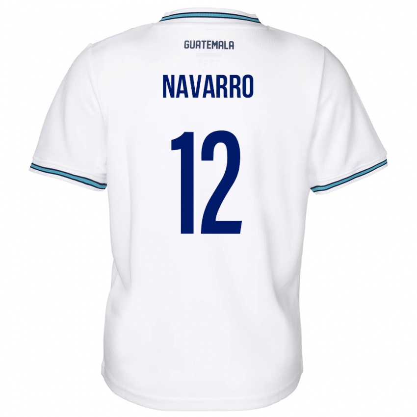 Naisten Guatemala Kenderson Navarro #12 Valkoinen Kotipaita 24-26 Lyhythihainen Paita T-Paita