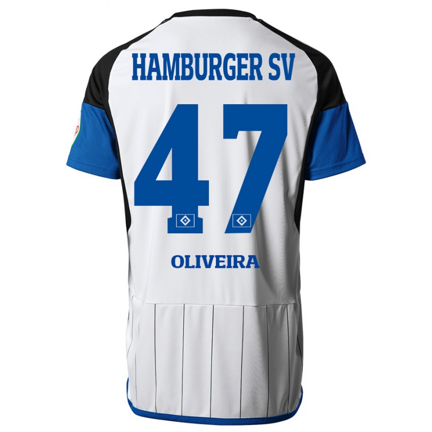 Lapset Nicolas Oliveira #47 Valkoinen Kotipaita 2023/24 Lyhythihainen Paita T-Paita