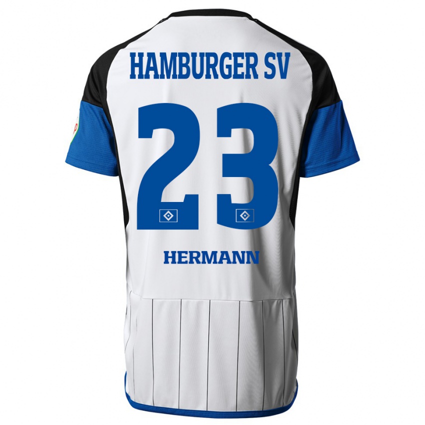 Lapset Hannes Hermann #23 Valkoinen Kotipaita 2023/24 Lyhythihainen Paita T-Paita