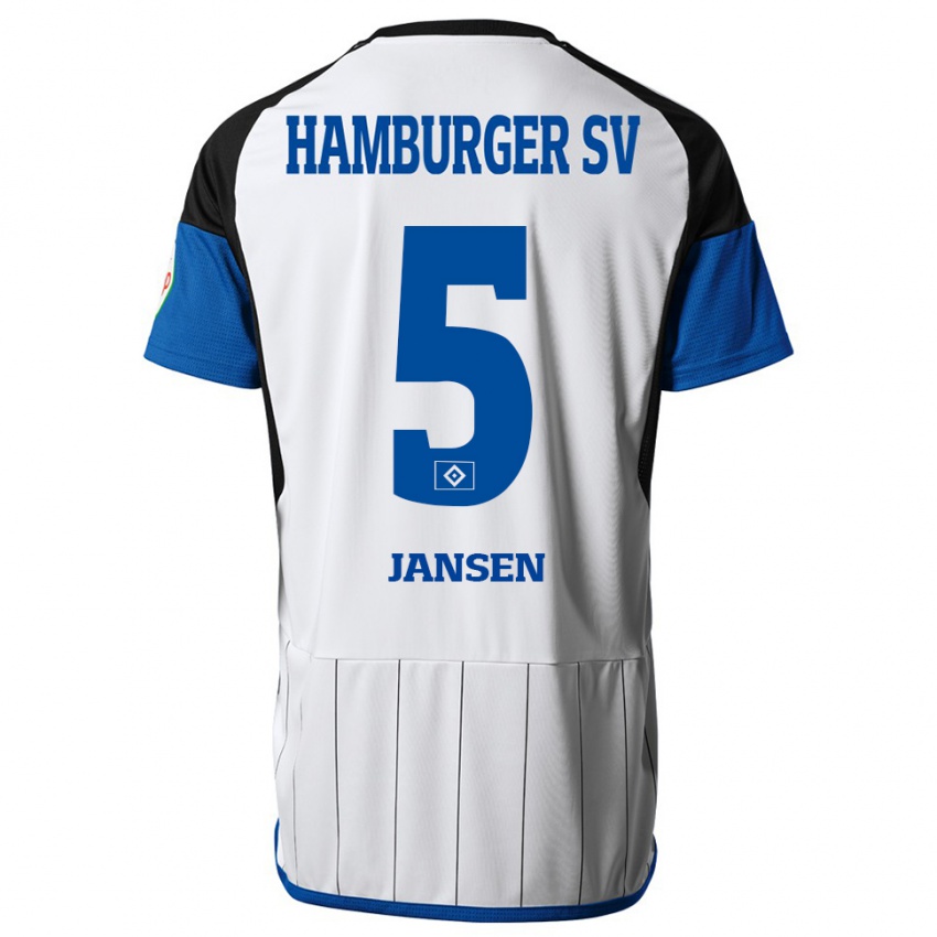 Lapset Marcell Jansen #5 Valkoinen Kotipaita 2023/24 Lyhythihainen Paita T-Paita