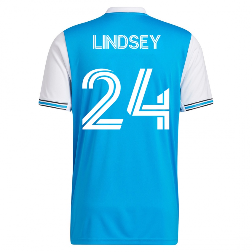 Lapset Jaylin Lindsey #24 Sininen Kotipaita 2023/24 Lyhythihainen Paita T-Paita