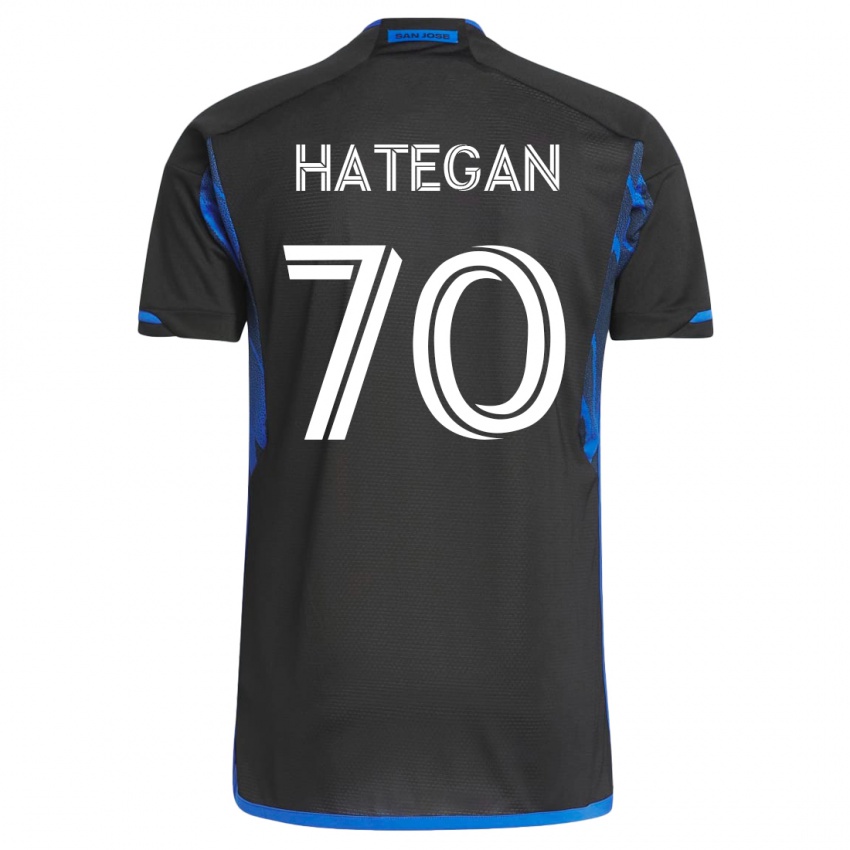 Lapset Roberto Hategan #70 Sininen Musta Kotipaita 2023/24 Lyhythihainen Paita T-Paita