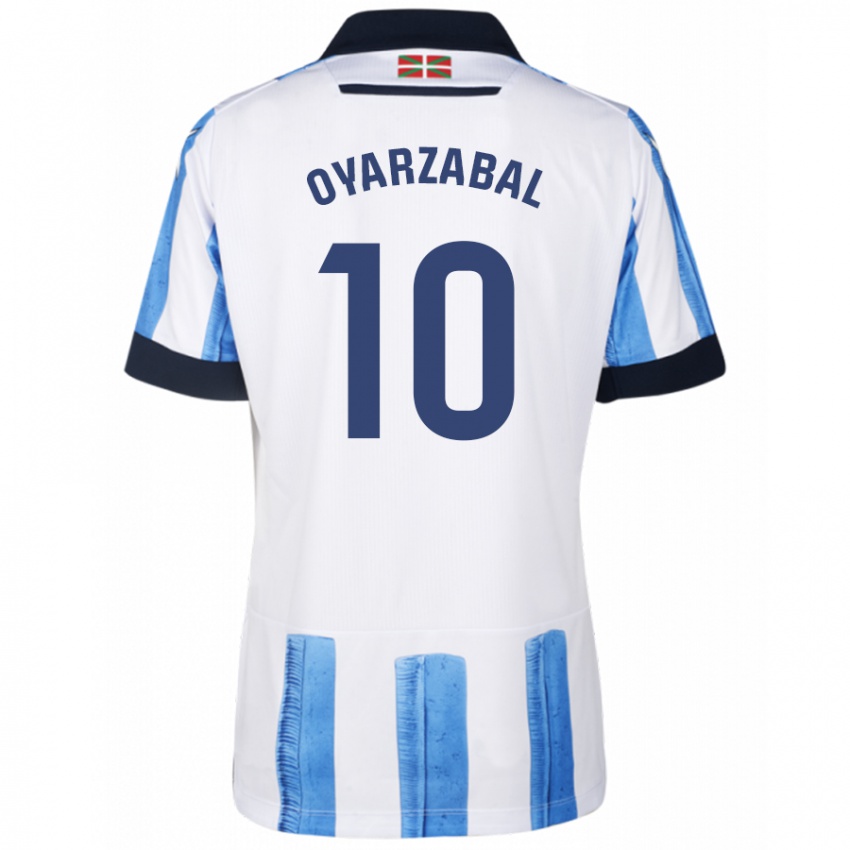 Lapset Mikel Oyarzabal #10 Sinivalkoinen Kotipaita 2023/24 Lyhythihainen Paita T-Paita