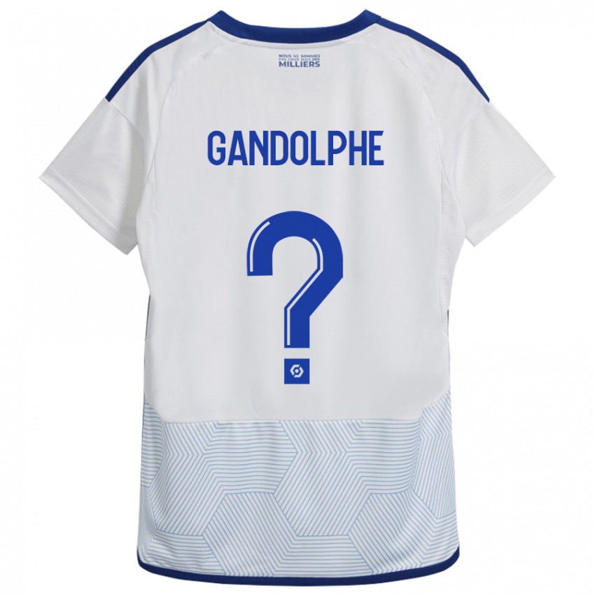 Lapset Adrien Gandolphe #0 Valkoinen Vieraspaita 2023/24 Lyhythihainen Paita T-Paita