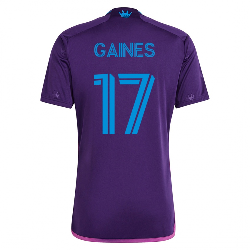 Lapset Mckinze Gaines #17 Violetti Vieraspaita 2023/24 Lyhythihainen Paita T-Paita