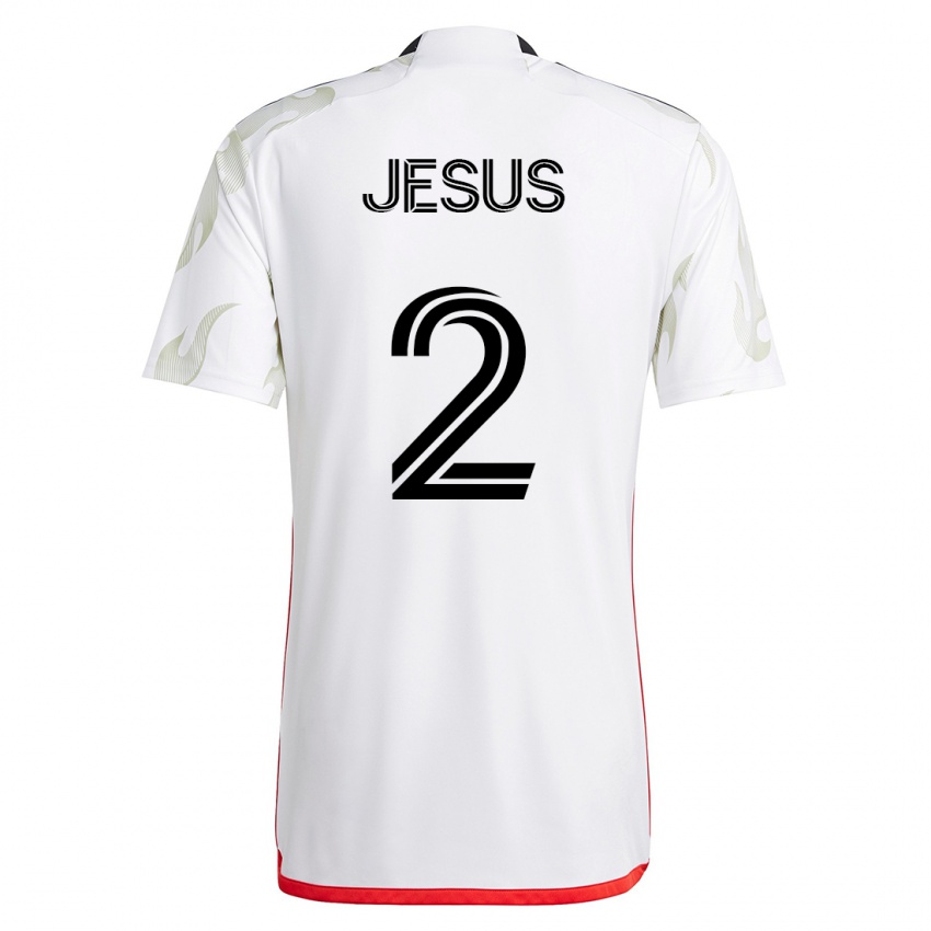 Lapset Geovane Jesus #2 Valkoinen Vieraspaita 2023/24 Lyhythihainen Paita T-Paita