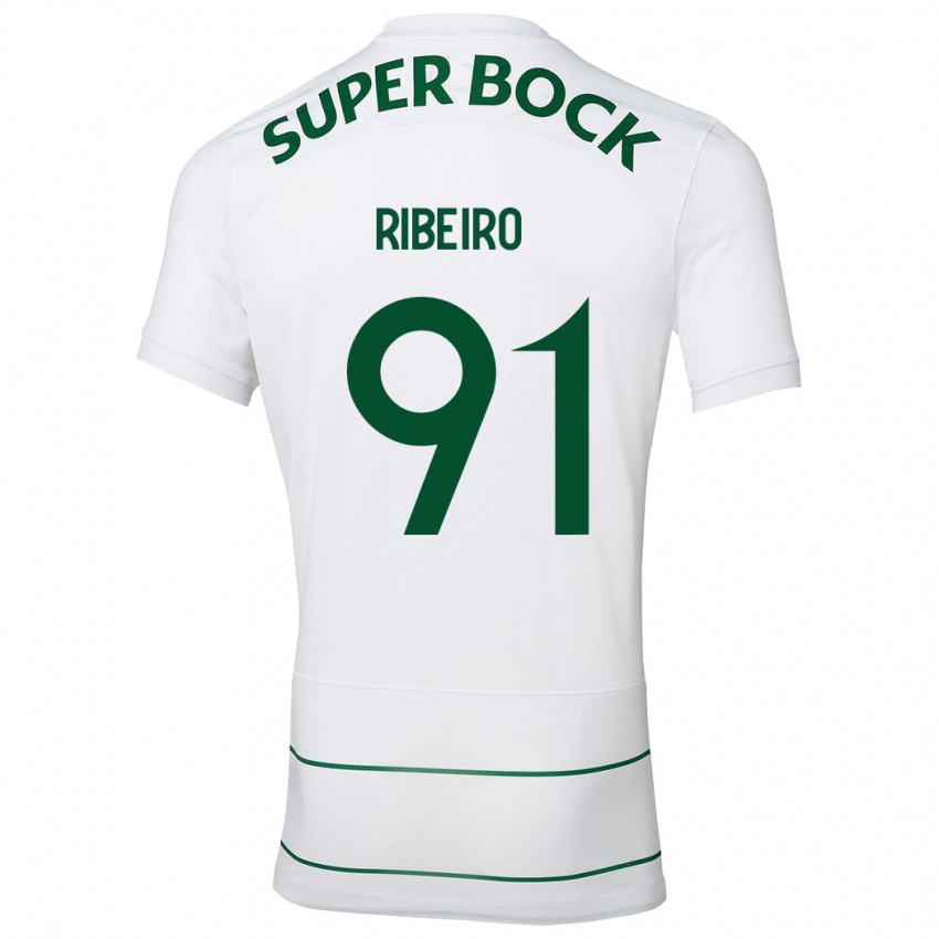 Lapset Rodrigo Ribeiro #91 Valkoinen Vieraspaita 2023/24 Lyhythihainen Paita T-Paita