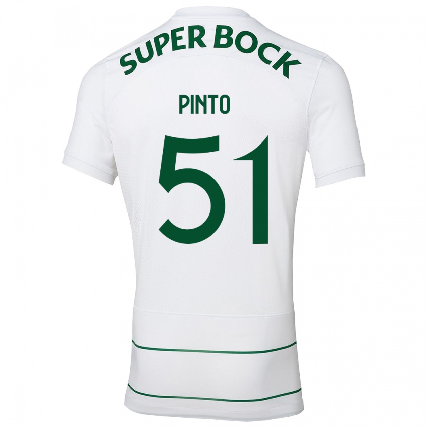 Lapset Diogo Pinto #51 Valkoinen Vieraspaita 2023/24 Lyhythihainen Paita T-Paita