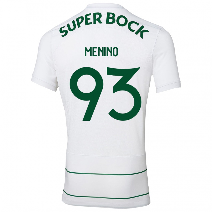 Lapset Miguel Menino #93 Valkoinen Vieraspaita 2023/24 Lyhythihainen Paita T-Paita