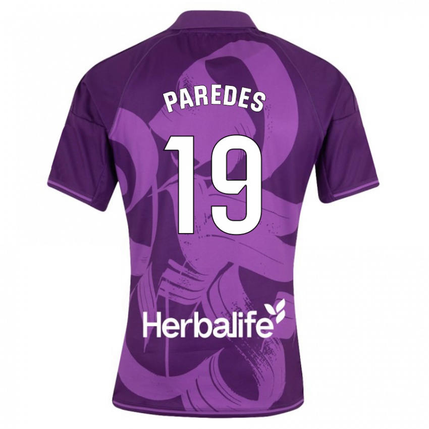 Lapset Yago Paredes #19 Violetti Vieraspaita 2023/24 Lyhythihainen Paita T-Paita