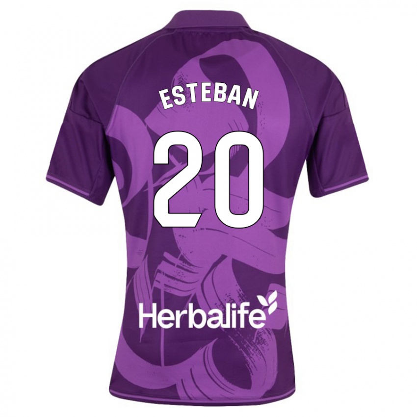 Lapset Sergio Esteban #20 Violetti Vieraspaita 2023/24 Lyhythihainen Paita T-Paita