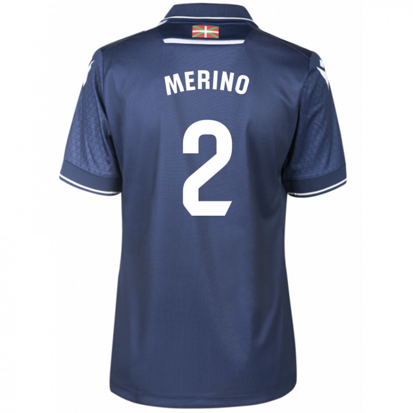 Lapset Jon Merino #2 Laivasto Vieraspaita 2023/24 Lyhythihainen Paita T-Paita