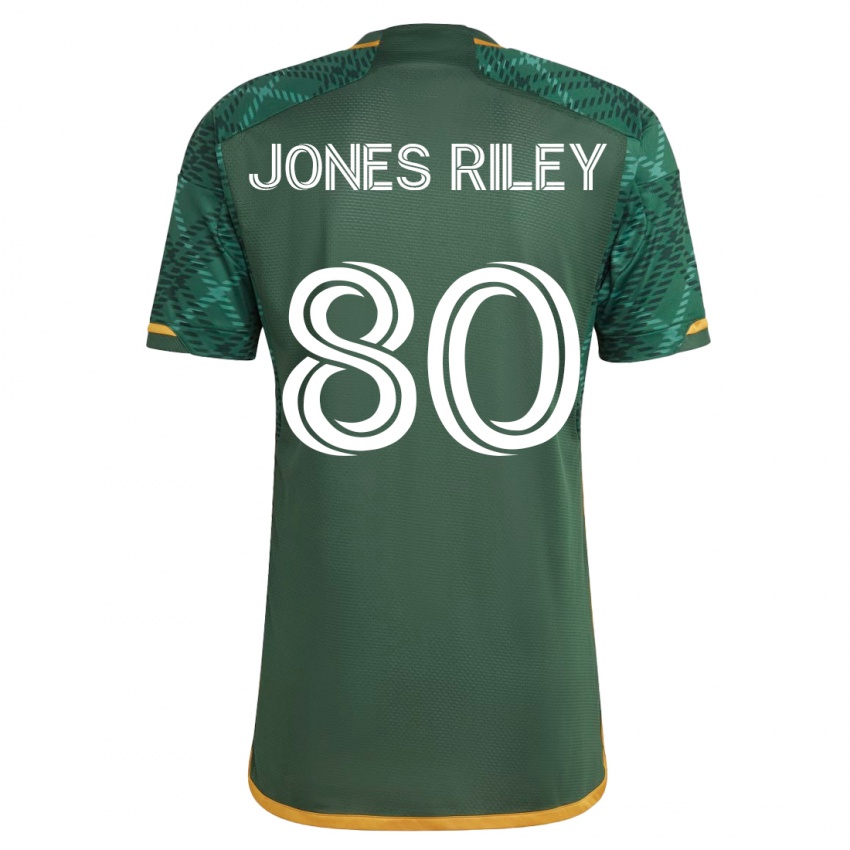 Miesten Jaden Jones-Riley #80 Vihreä Kotipaita 2023/24 Lyhythihainen Paita T-Paita