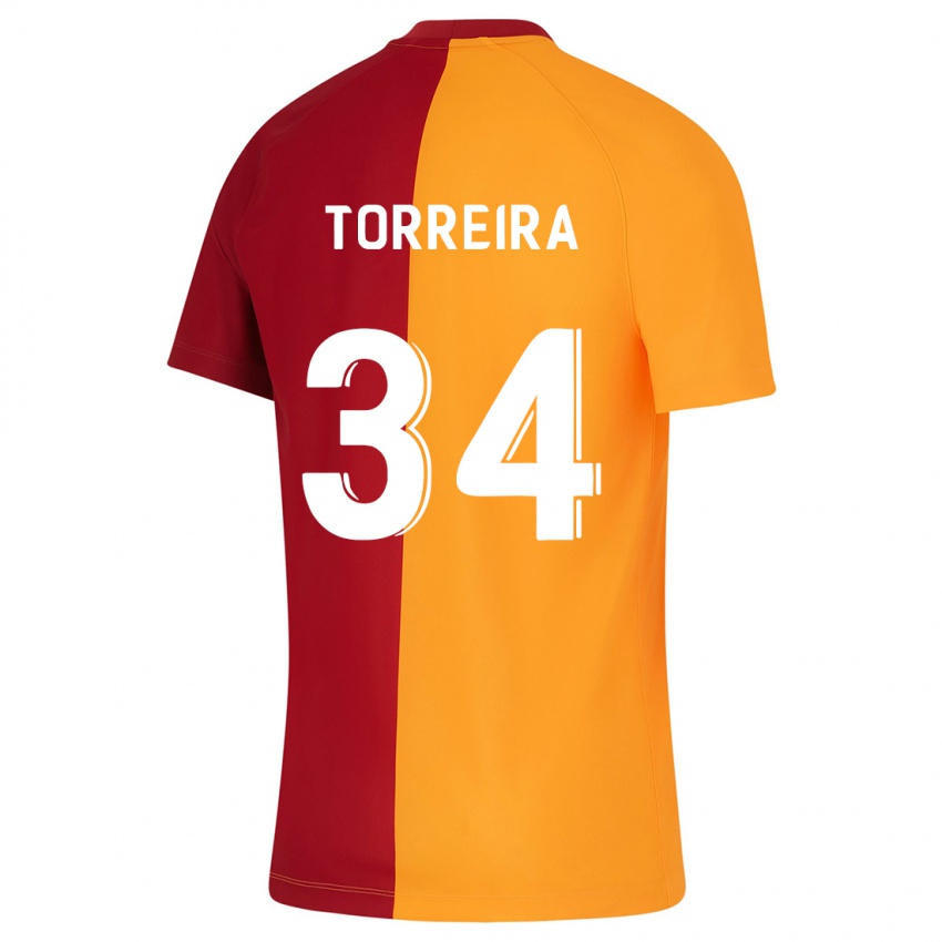 Miesten Lucas Torreira #34 Oranssi Kotipaita 2023/24 Lyhythihainen Paita T-Paita