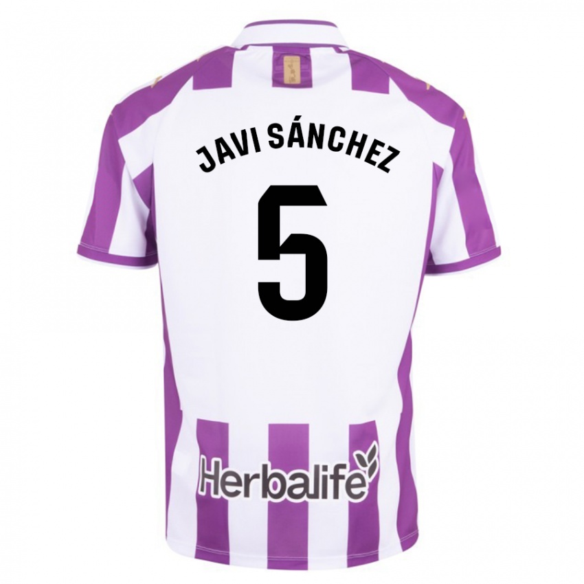 Miesten Javi Sánchez #5 Purppura Kotipaita 2023/24 Lyhythihainen Paita T-Paita