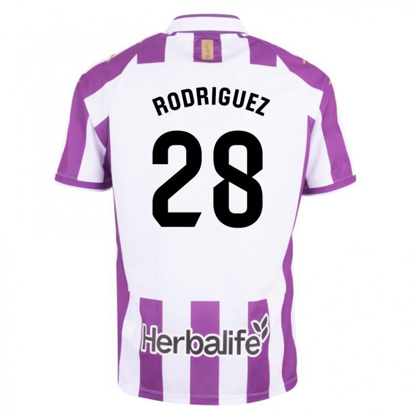 Miesten Yago Rodríguez #28 Purppura Kotipaita 2023/24 Lyhythihainen Paita T-Paita