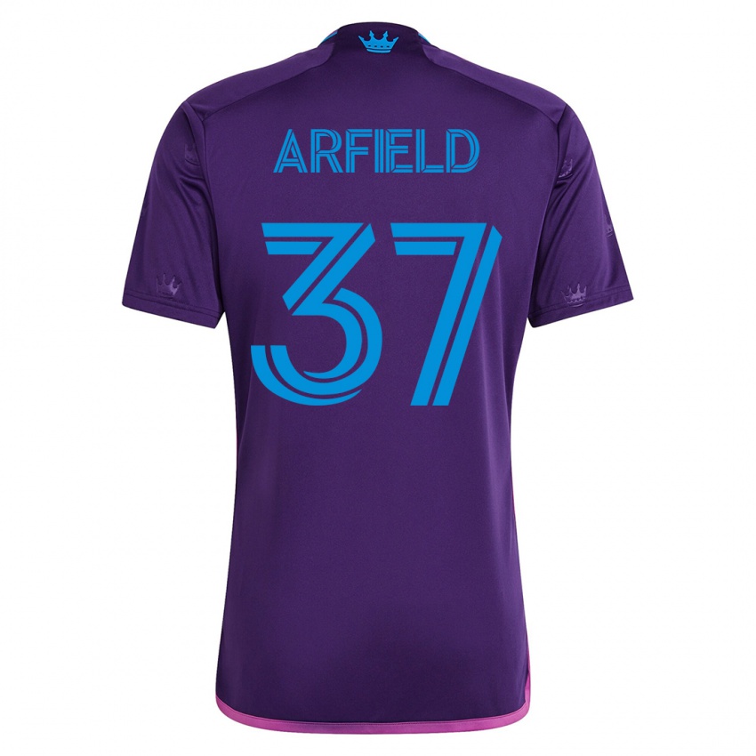 Miesten Scott Arfield #37 Violetti Vieraspaita 2023/24 Lyhythihainen Paita T-Paita