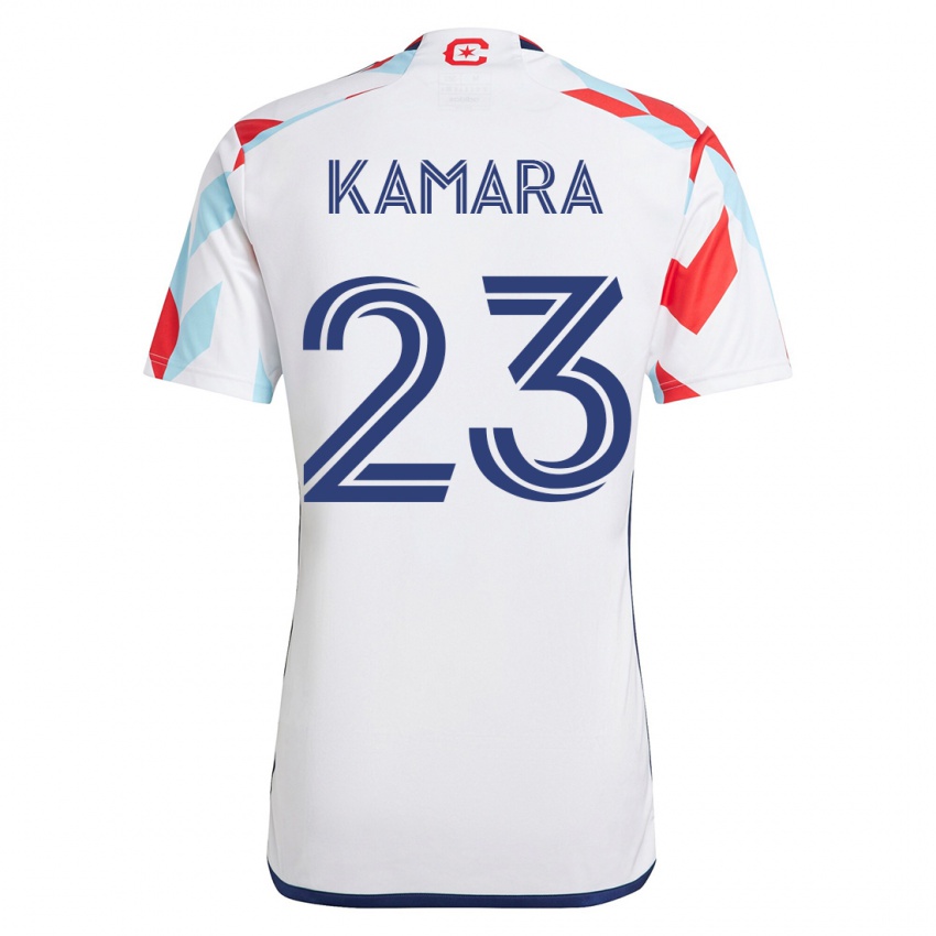 Miesten Kei Kamara #23 Valkoinen Sininen Vieraspaita 2023/24 Lyhythihainen Paita T-Paita