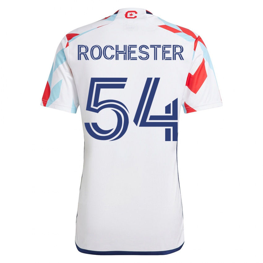 Miesten Lamonth Rochester #54 Valkoinen Sininen Vieraspaita 2023/24 Lyhythihainen Paita T-Paita