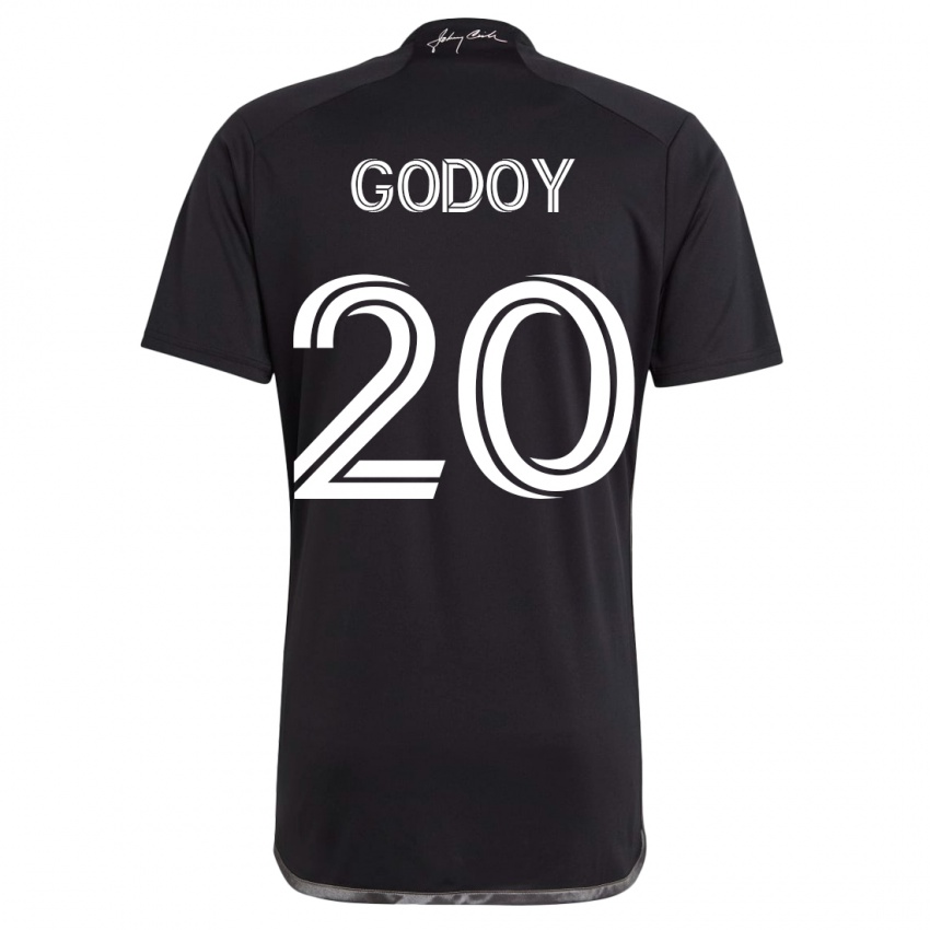 Miesten Aníbal Godoy #20 Musta Vieraspaita 2023/24 Lyhythihainen Paita T-Paita