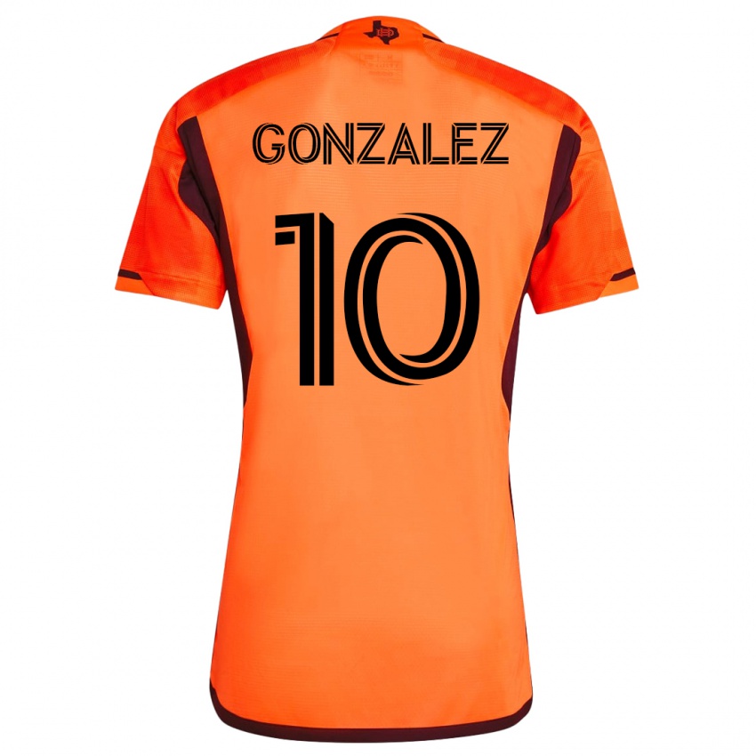 Naisten Yair González #10 Oranssi Kotipaita 2023/24 Lyhythihainen Paita T-Paita