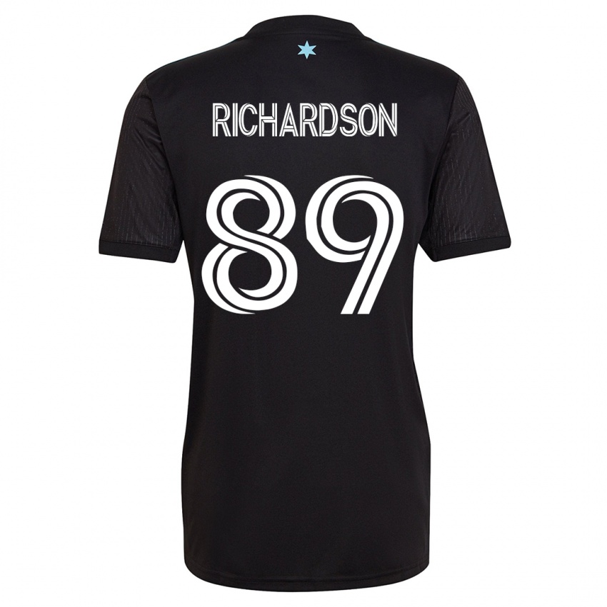 Naisten Nick Richardson #89 Musta Kotipaita 2023/24 Lyhythihainen Paita T-Paita
