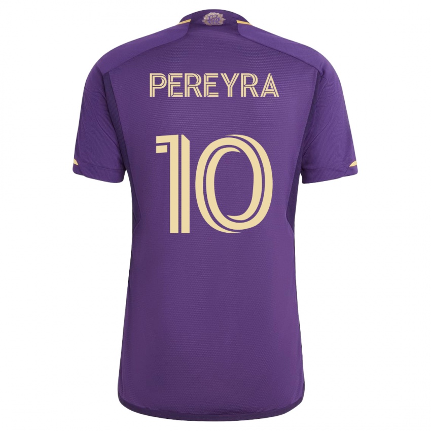 Naisten Mauricio Pereyra #10 Violetti Kotipaita 2023/24 Lyhythihainen Paita T-Paita