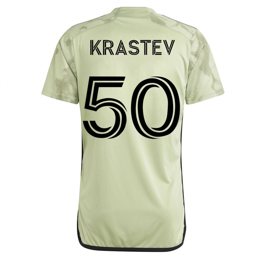 Naisten Filip Krastev #50 Vihreä Vieraspaita 2023/24 Lyhythihainen Paita T-Paita