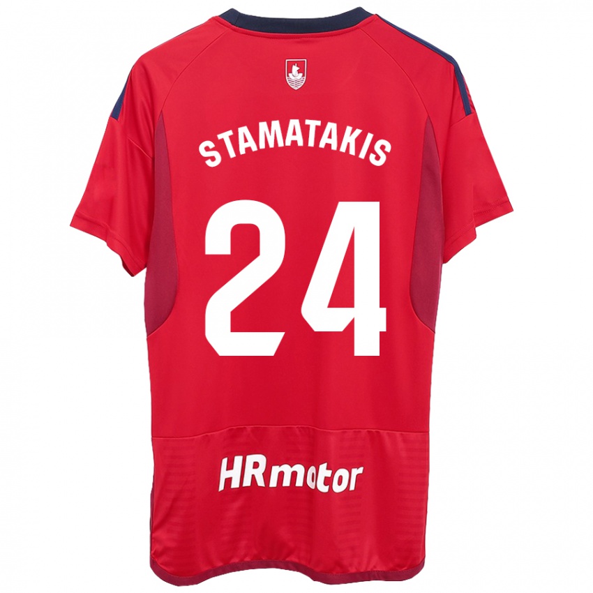 Lapset Dimitrios Stamatakis #24 Punainen Kotipaita 2023/24 Lyhythihainen Paita T-Paita