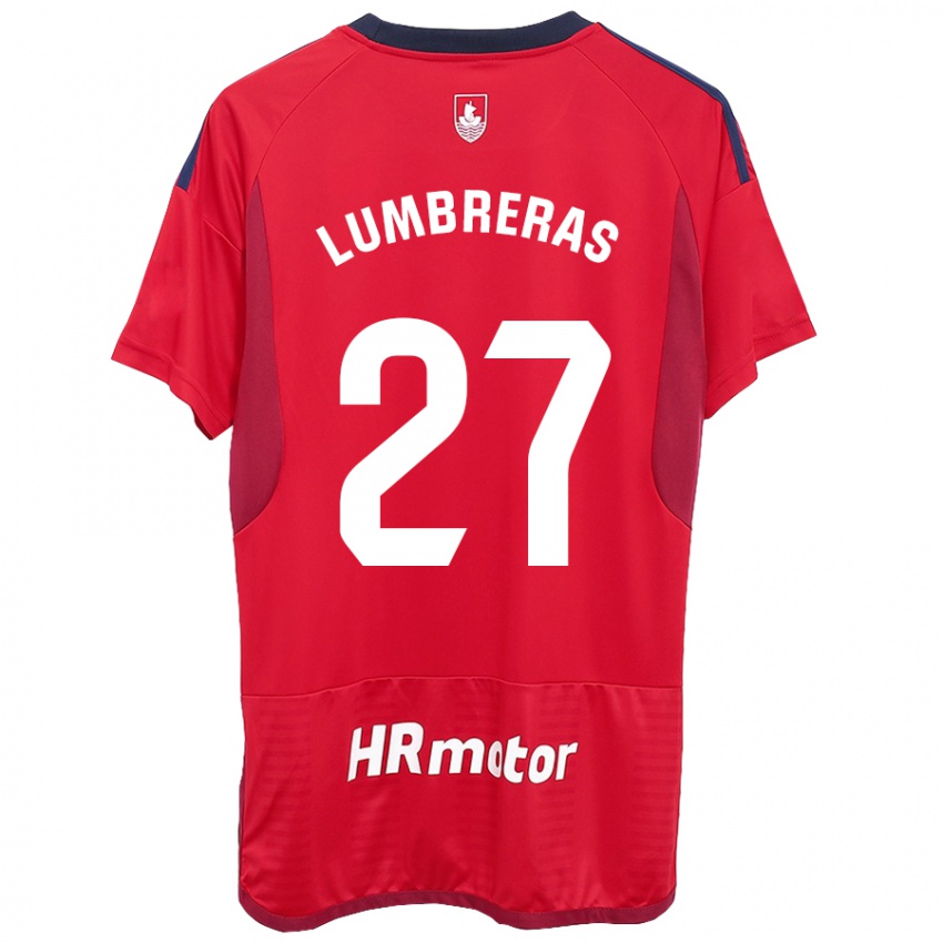 Lapset Carlos Lumbreras #27 Punainen Kotipaita 2023/24 Lyhythihainen Paita T-Paita