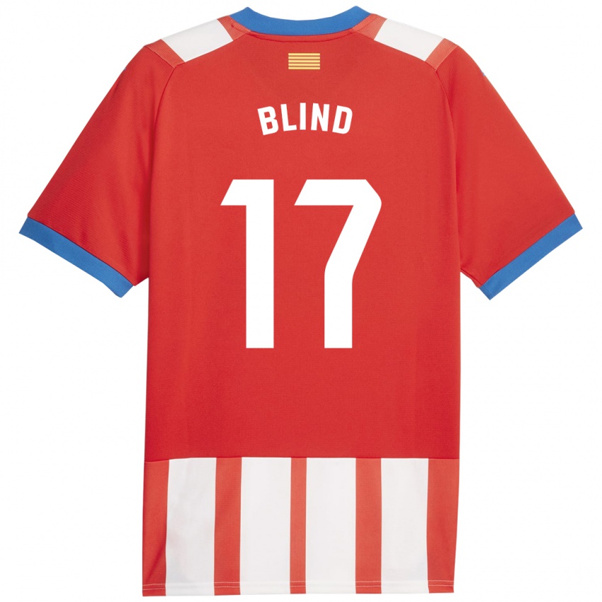 Lapset Daley Blind #17 Punainen Valkoinen Kotipaita 2023/24 Lyhythihainen Paita T-Paita