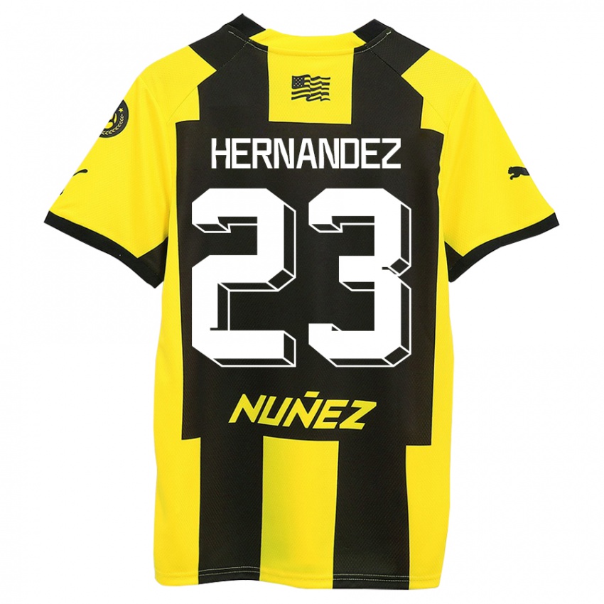 Lapset Abel Hernández #23 Keltainen Musta Kotipaita 2023/24 Lyhythihainen Paita T-Paita