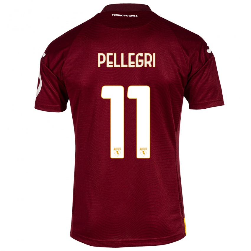 Lapset Pietro Pellegri #11 Tummanpunainen Kotipaita 2023/24 Lyhythihainen Paita T-Paita