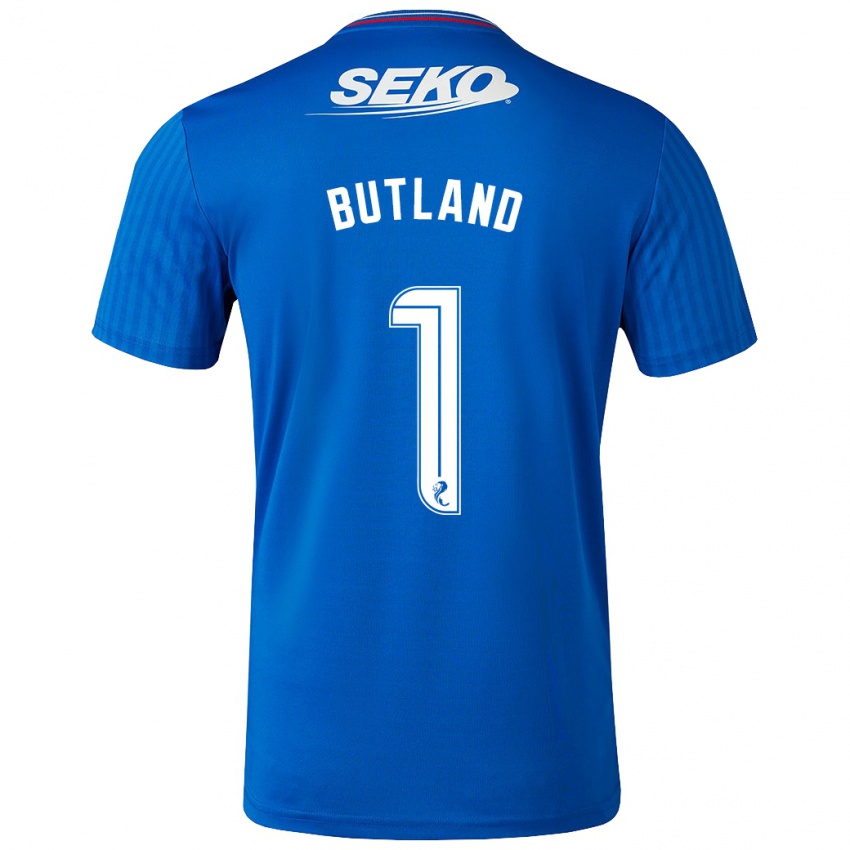 Lapset Jack Butland #1 Sininen Kotipaita 2023/24 Lyhythihainen Paita T-Paita