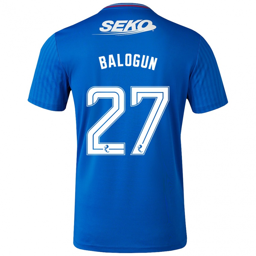 Lapset Leon Balogun #27 Sininen Kotipaita 2023/24 Lyhythihainen Paita T-Paita