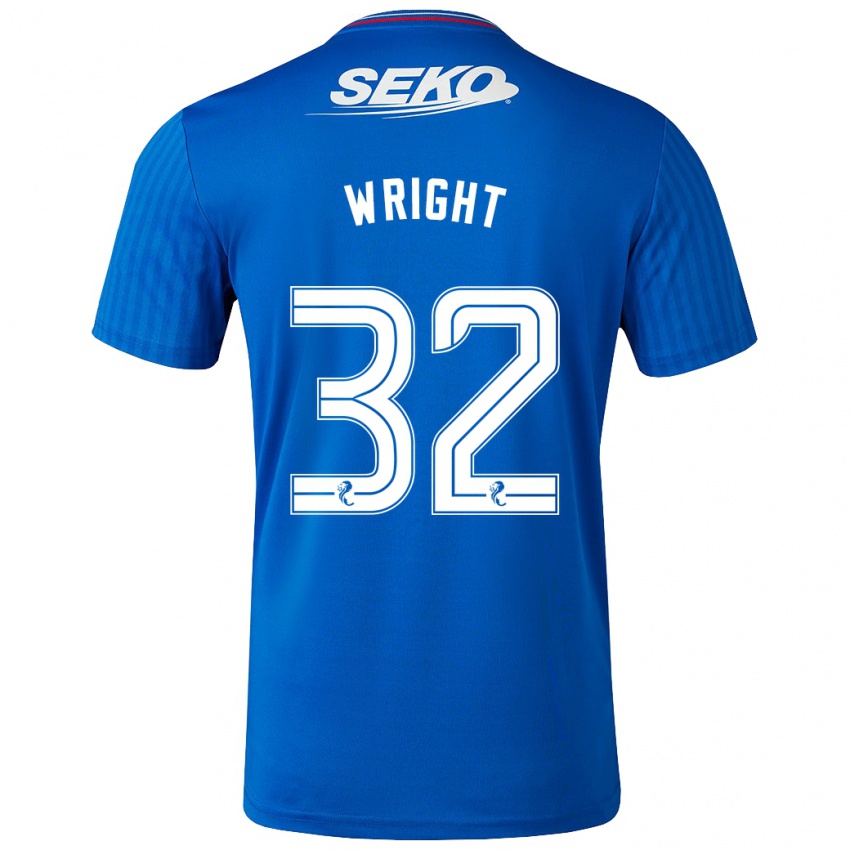 Lapset Kieran Wright #32 Sininen Kotipaita 2023/24 Lyhythihainen Paita T-Paita