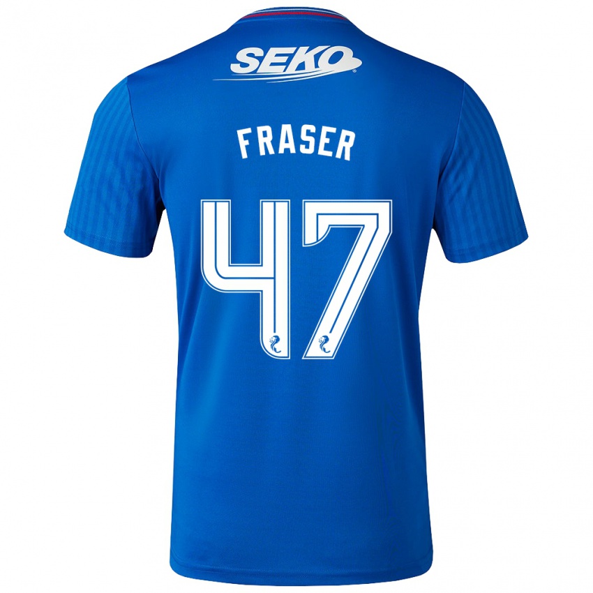 Lapset Robbie Fraser #47 Sininen Kotipaita 2023/24 Lyhythihainen Paita T-Paita