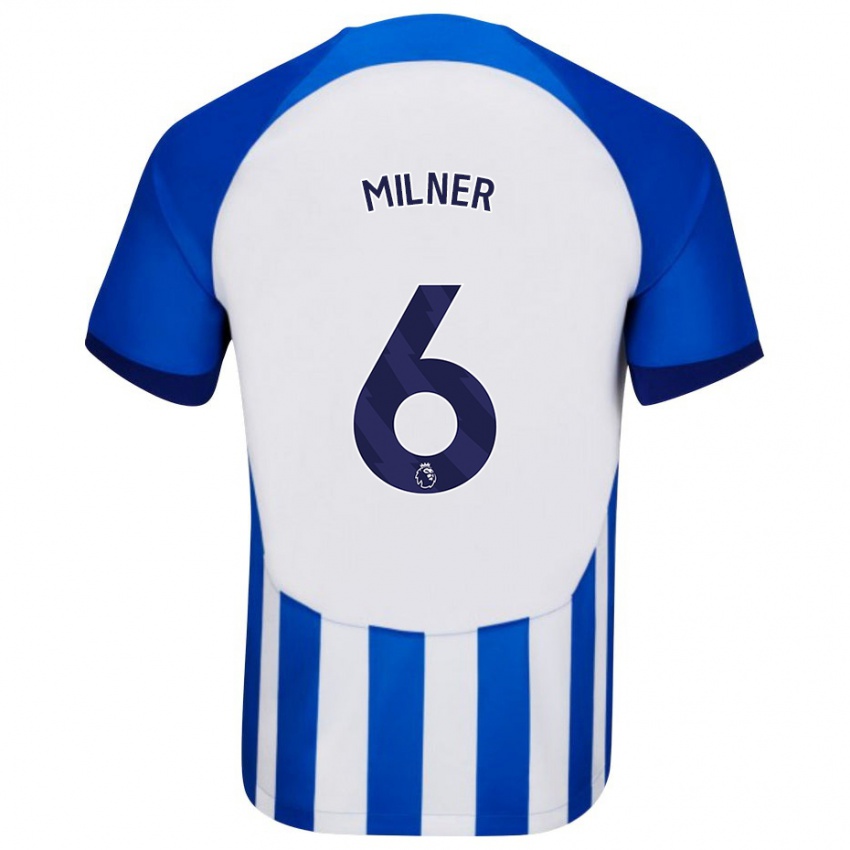 Lapset James Milner #6 Sininen Kotipaita 2023/24 Lyhythihainen Paita T-Paita