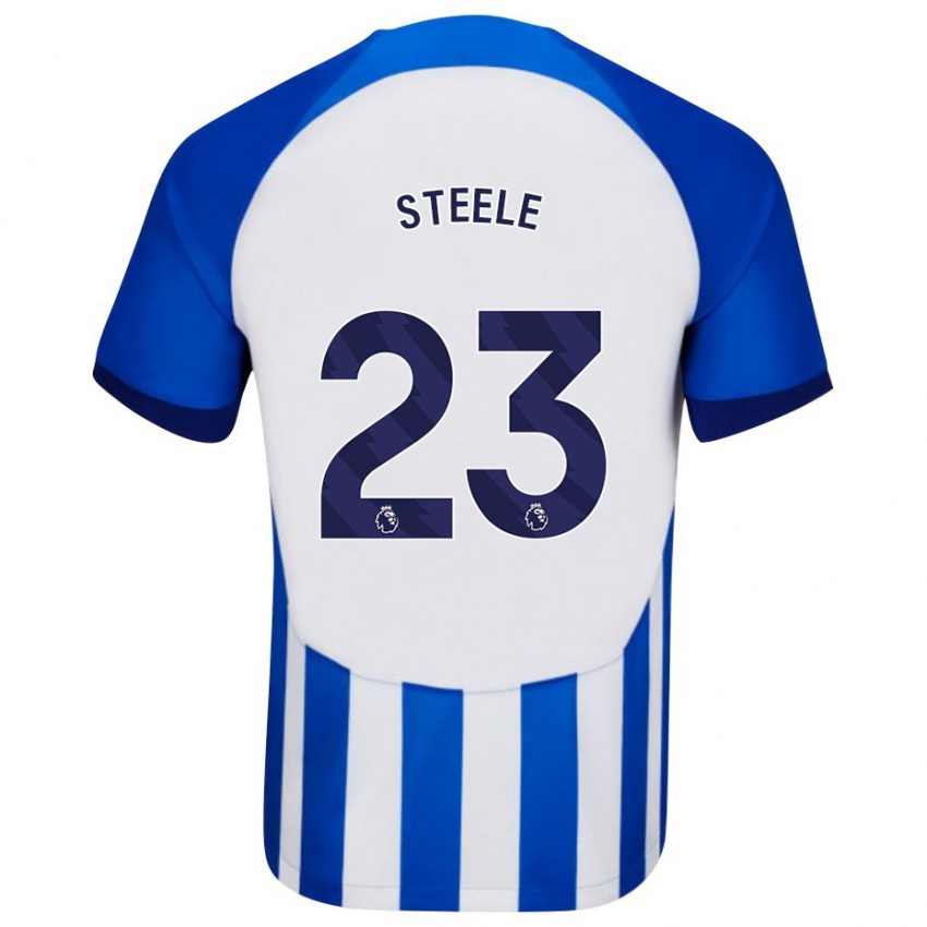 Lapset Jason Steele #23 Sininen Kotipaita 2023/24 Lyhythihainen Paita T-Paita