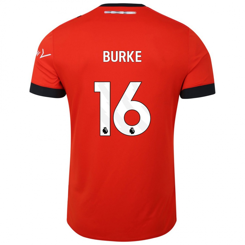 Lapset Reece Burke #16 Punainen Kotipaita 2023/24 Lyhythihainen Paita T-Paita