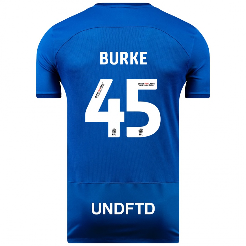 Lapset Oliver Burke #45 Sininen Kotipaita 2023/24 Lyhythihainen Paita T-Paita