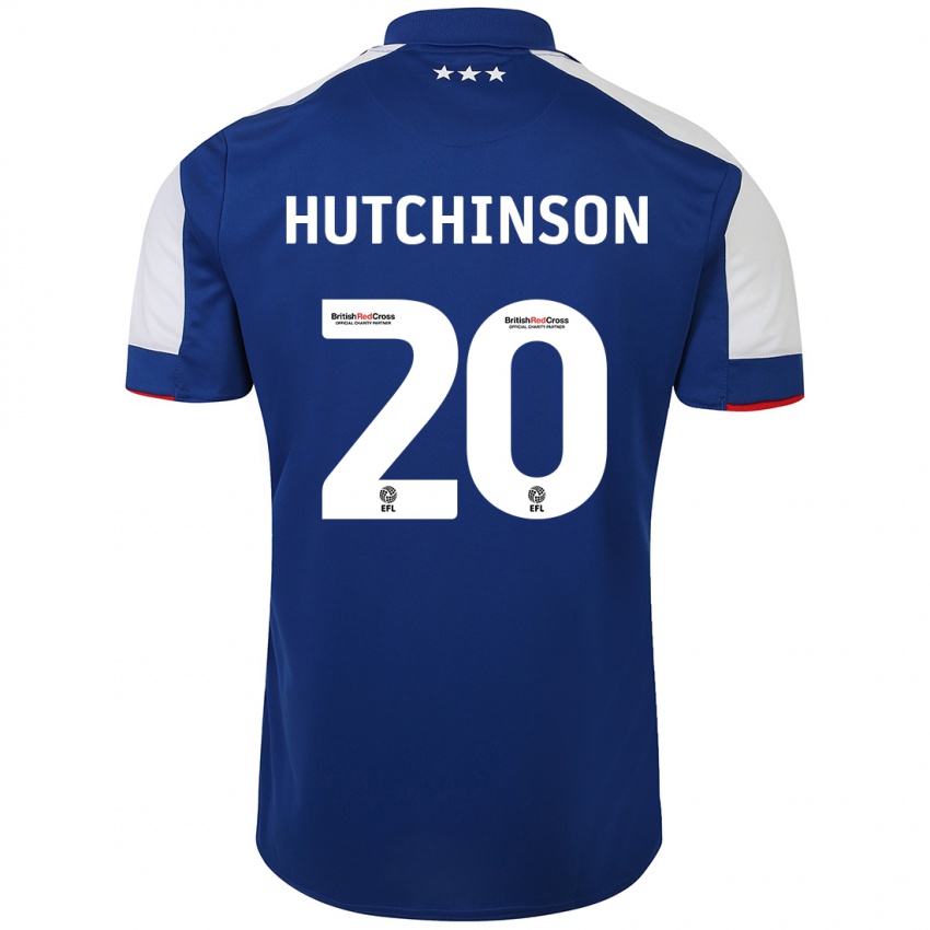 Lapset Omari Hutchinson #20 Sininen Kotipaita 2023/24 Lyhythihainen Paita T-Paita