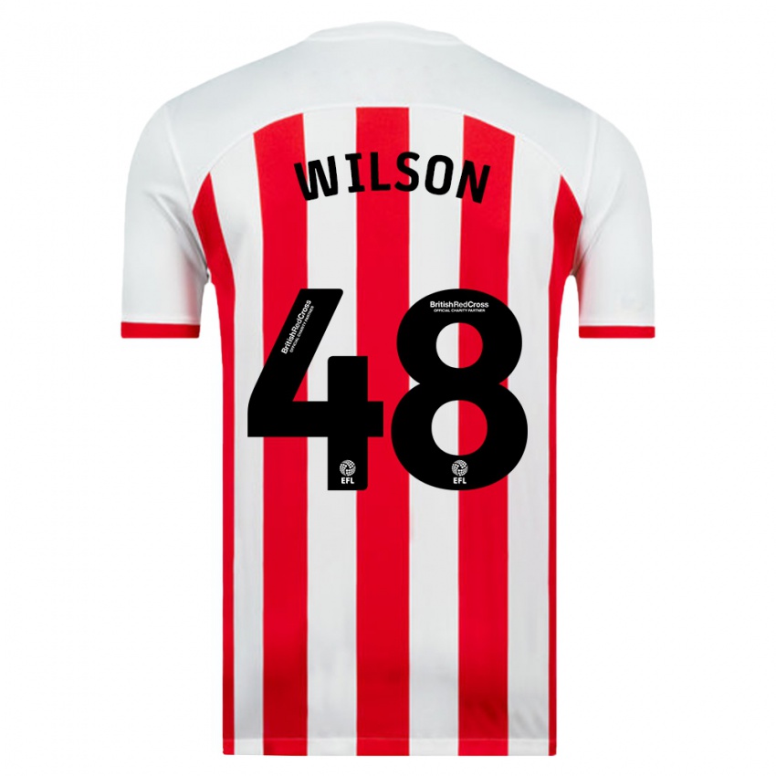 Lapset Callum Wilson #48 Valkoinen Kotipaita 2023/24 Lyhythihainen Paita T-Paita