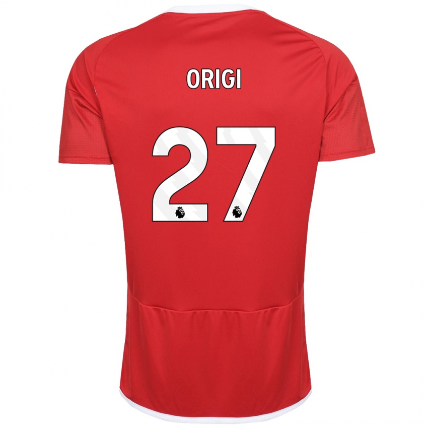 Lapset Divock Origi #27 Punainen Kotipaita 2023/24 Lyhythihainen Paita T-Paita