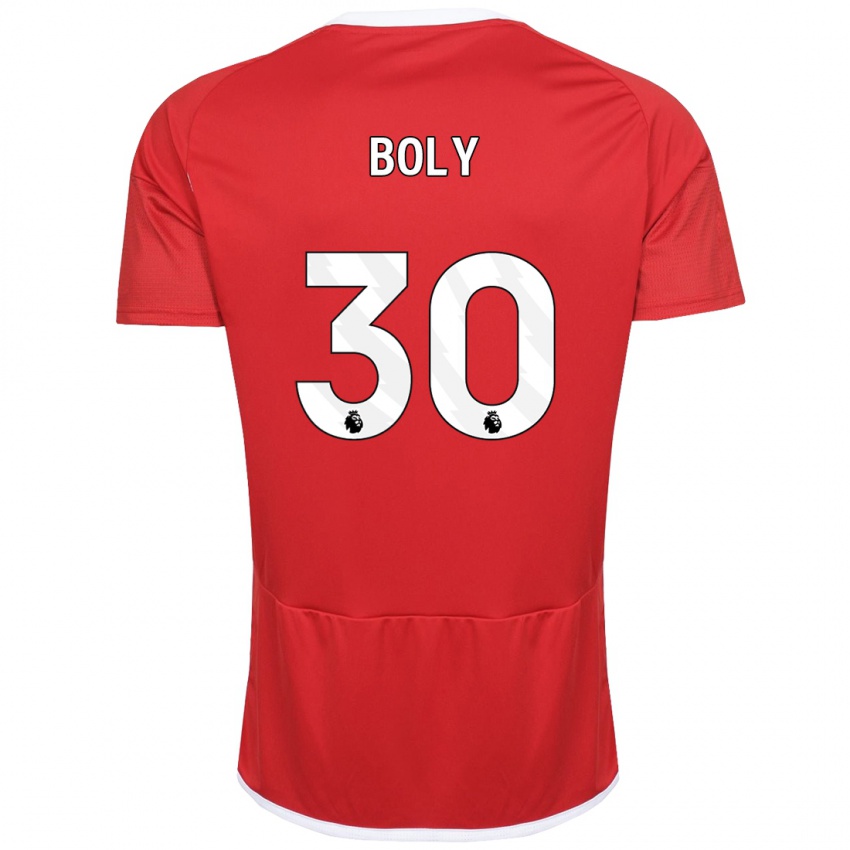 Lapset Willy Boly #30 Punainen Kotipaita 2023/24 Lyhythihainen Paita T-Paita