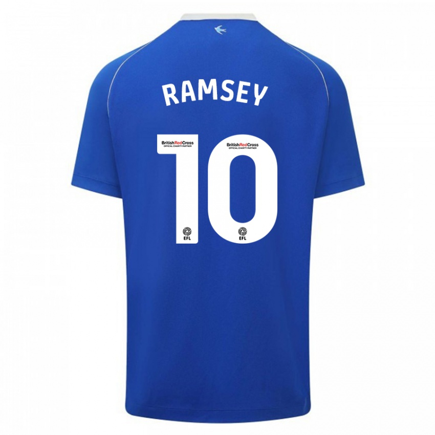 Lapset Aaron Ramsey #10 Sininen Kotipaita 2023/24 Lyhythihainen Paita T-Paita